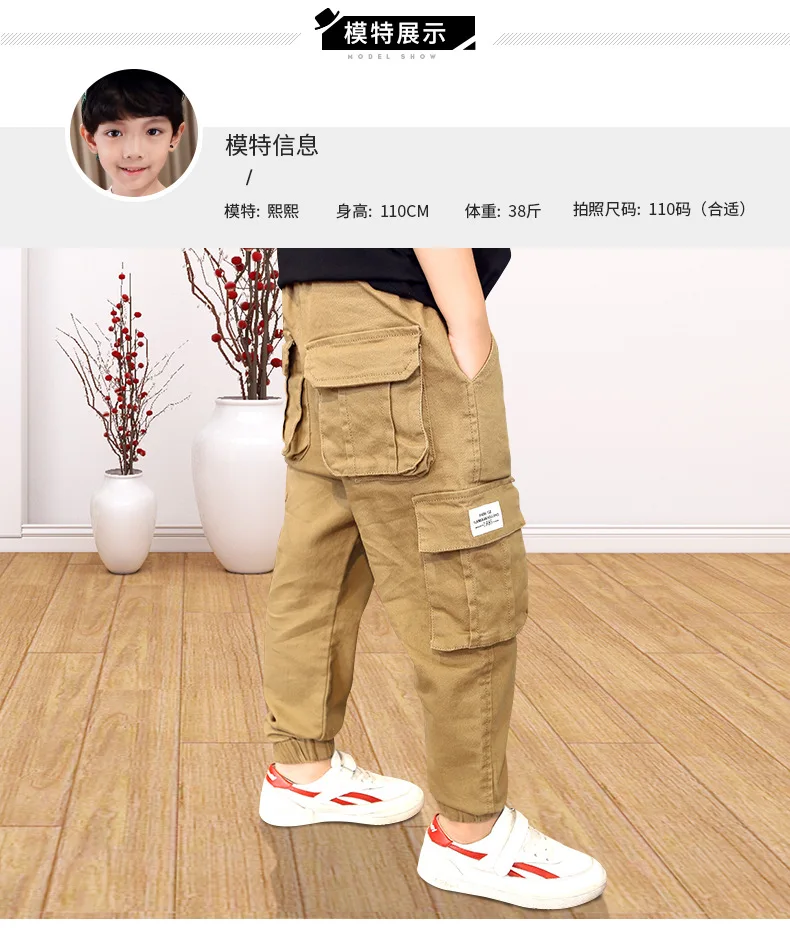 New Style Children Spring Clothing BOY'S Pants Trousers Autumn And Winter Casual Pants Brushed And Thick Big Boy Harem Pant