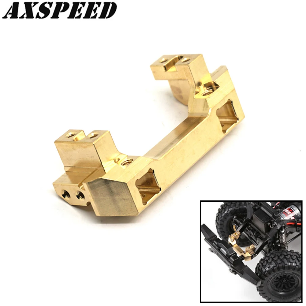 AXSPEED латунный передний бампер крепление сервопривод подставка для 1/10 RC Crawler Car