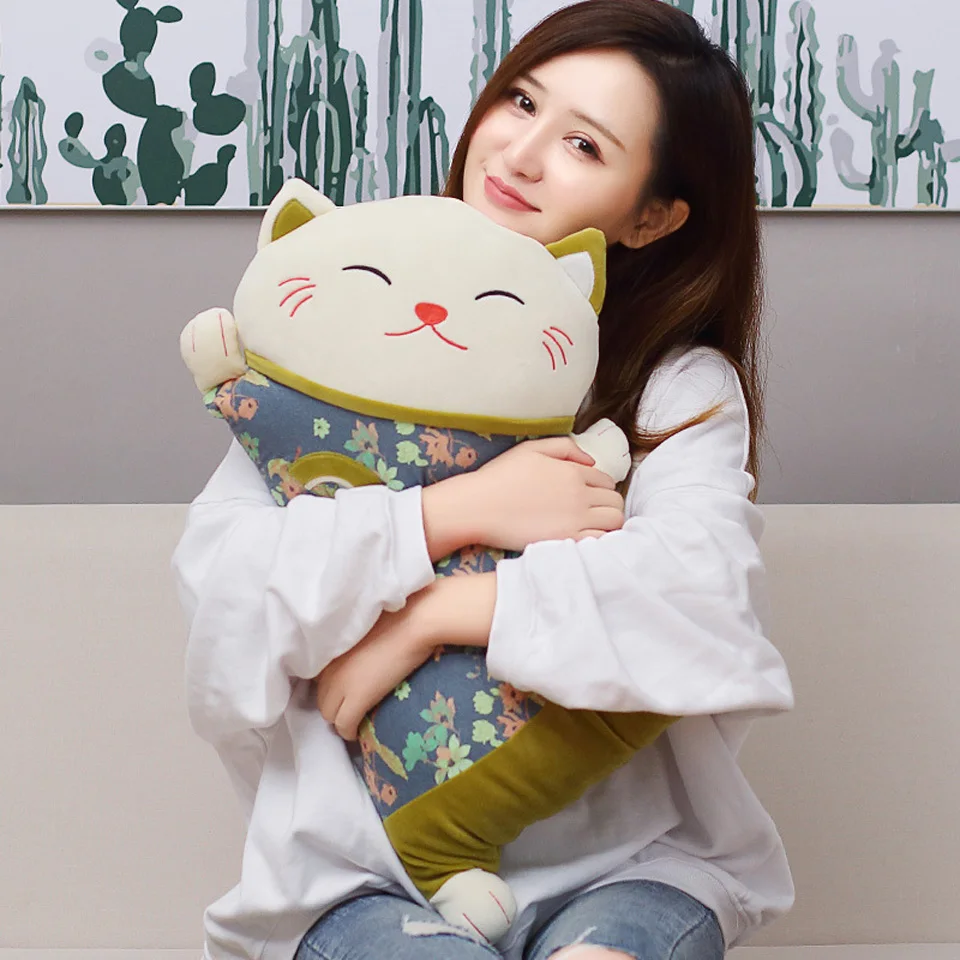 Плюшевая игрушка Lucky Cat диванная подушка мультяшная модная плюшевая игрушка Новая Домашняя подушка для гостиной Подушка для стула автомобиля поясная подушка