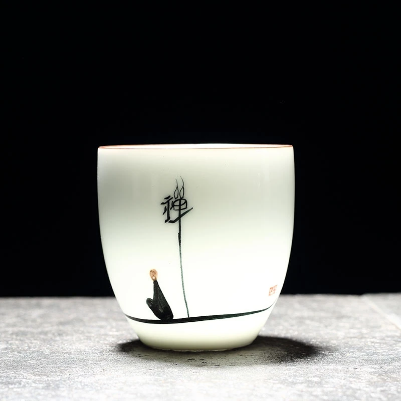 Traditional Ceramic Tea Cup Handpainted Sets 6 pcs 150ml Chinese Kung Fu Cup Porcelain Teacups Sets Drinkware ceramic coffee cup set