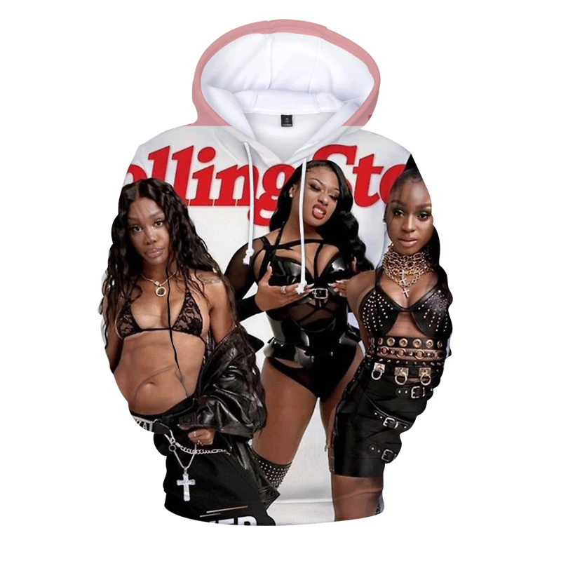 

Megan Thee Stallion Printed Harajuku Hoodies Boys Sweatshirts 2020 Pullover Hooded Hoodies Tops Fashion Plus Size Sweatshirts