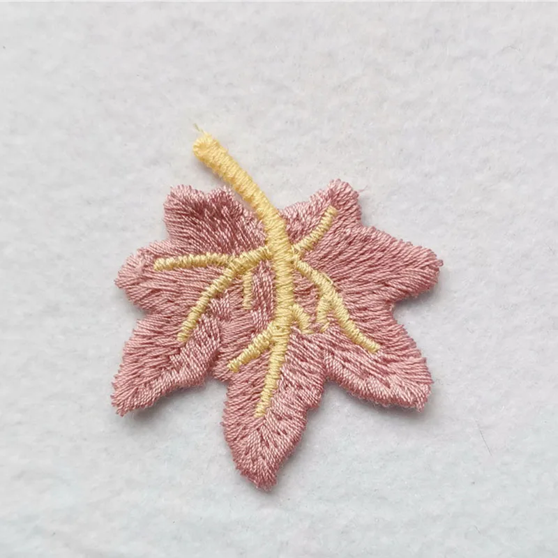 30 Teile/los 5*4CM Stickerei Blatt Applique Für DIY Kleidung Hut Nähen Liefert Haar Clip Zubehör Tuch Dekoration patches – Detail 6