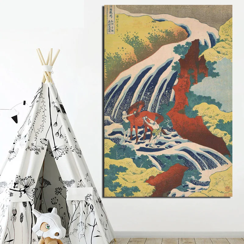 

Poster Vintage Katsushika Hokusai Canvas Painting Print Living Room Home Decoration Modern Wall Art Oil Painting Posters Picture