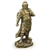1 шт. Ретро Китайский медный Бог богатства Guan Gong Рисунок статуя маленькая фигурка миниатюрный дом, офис, магазин отель настольные украшения