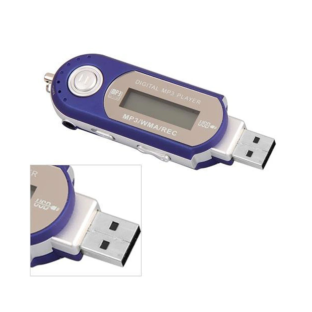 USB MP3 музыкальный плеер цифровой ЖК-экран Поддержка 32 Гб TF карта и fm-радио с микрофоном черный синий mp3-плеер