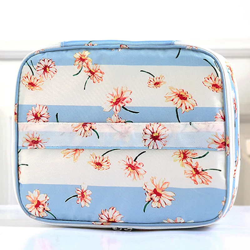 B Daisy cosmetic bag Высококачественная многофункциональная косметичка для путешествий, женские косметички, органайзер для туалетных принадлежностей, водонепроницаемые женские футляры для хранения косметики - Цвет: B Daisy cosmetic bag