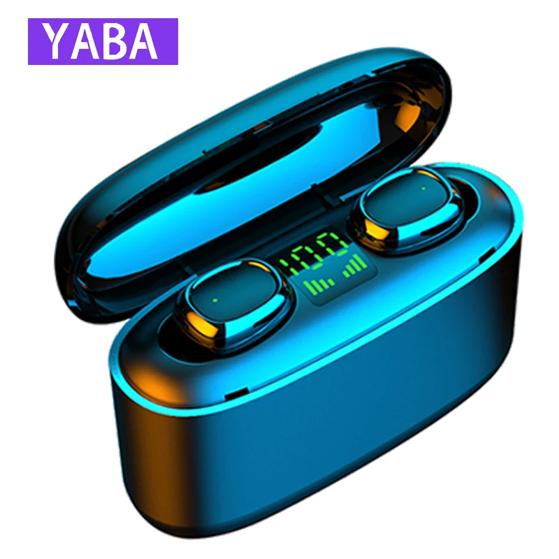 YABA TWS Bluetooth наушники 5 0 Беспроводные с зарядным устройством спортивные двойным