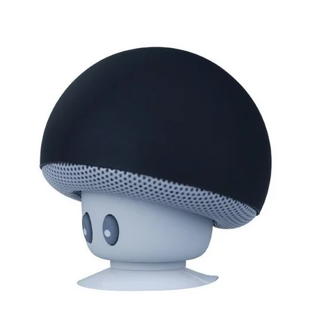 Black Милый мультяшный гриб прическа Bluetooth динамик с микрофоном беспроводной мини домашний сабвуферный динамик для использования на улице платный подарок - Цвет: Black