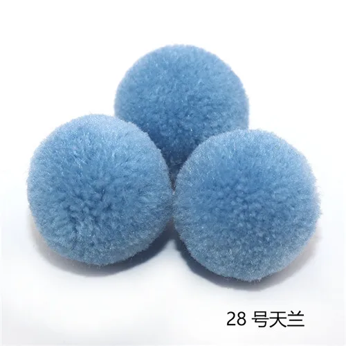 28 Lake blue 20 мм кашемировый Шар Подходит для DIY скрапбукинга Свадебный домашний бархатный шар ремесла одежда Ювелирный шарф Швейные аксессуары 40 шт - Цвет: 28 Lake blue