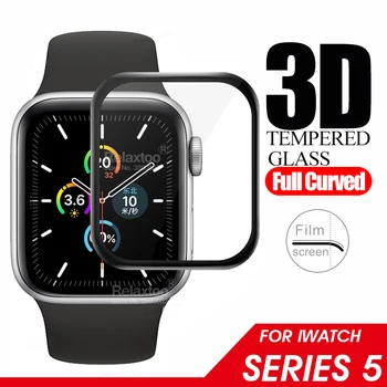 

3D Curved Tempered Glass For Apple Watch Series 5 40 44 mm Screen Protector Premium Glass For iwatch 40mm 44mm protective Film