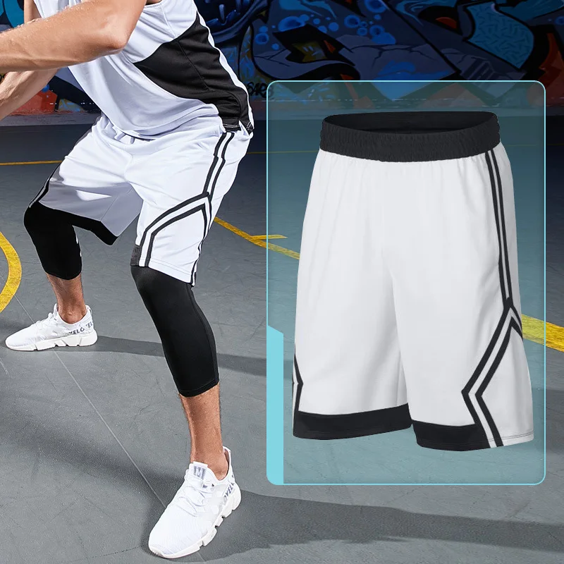 maamgic sweat shorts 2021Printed Men's Striped Side Seam Compression Breathable Fitness Training Basketball Football Quick-Drying Sports Shorts M-3XL black casual shorts