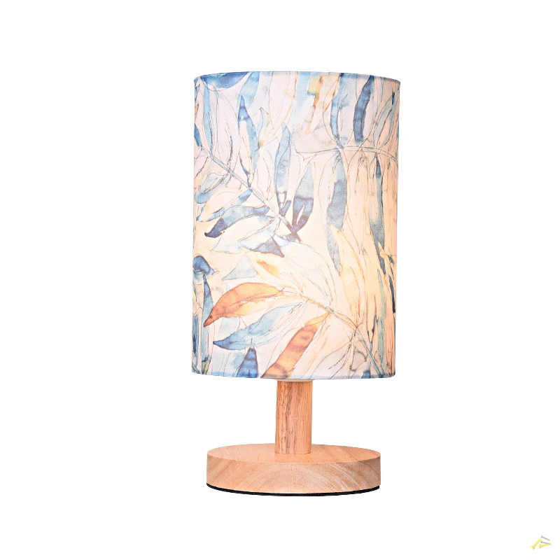 Nordic Wood Fabric LED table Lights Bedroom Bedside Decor lampshade Table Lamps Living Room Home Decoration luminaires | Лампы и