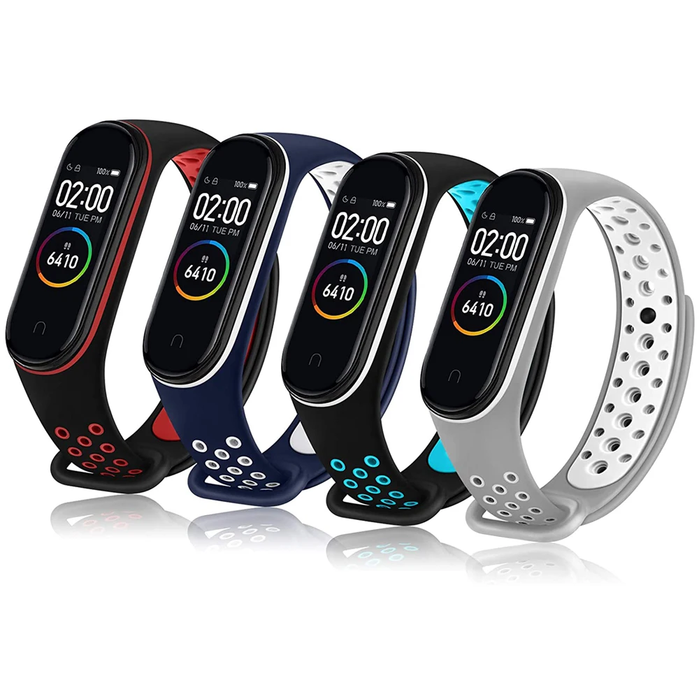 Strap for Mi band 5 Bracelet Sport Silicone Miband4 miband 6 Wrist correa belt Replacement Wristband xiaomi 4 3 | Наручные часы