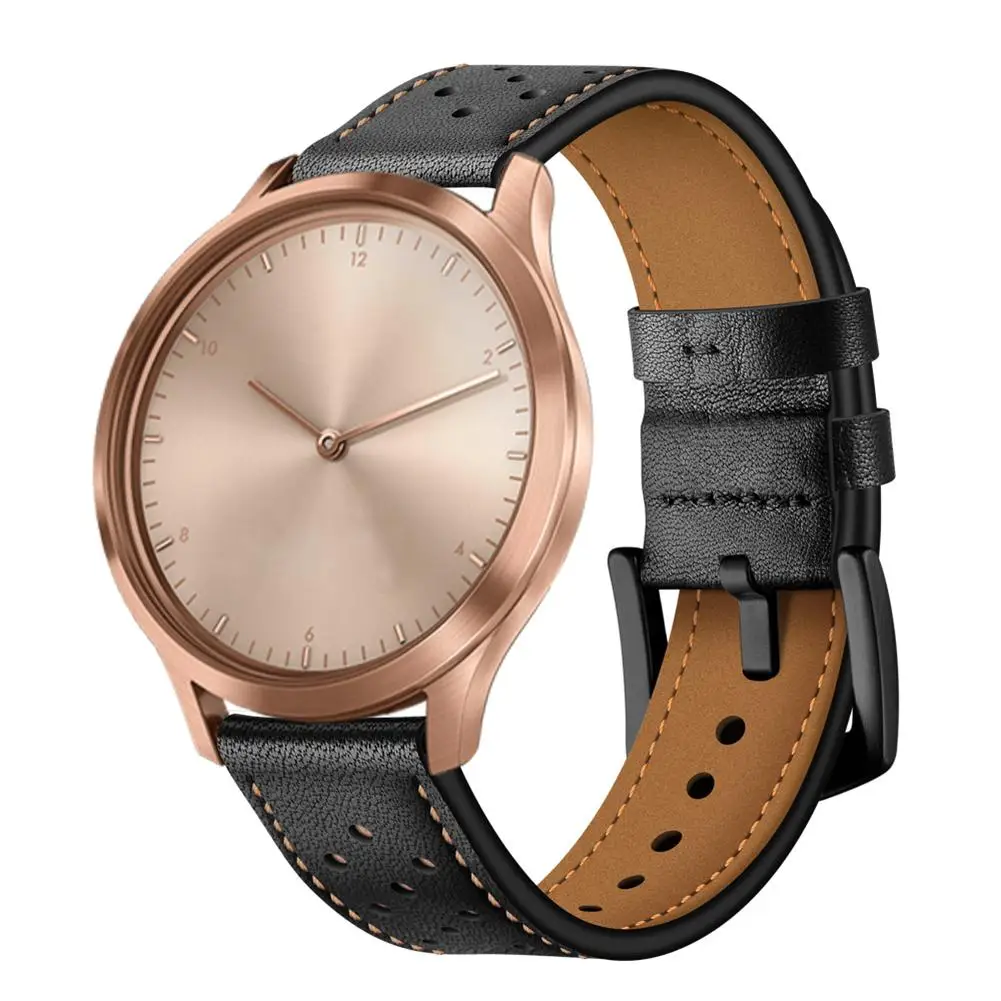 

High-grade Leather Watch Replacement Strap for Garmin Vivoactive3 Advanced Strap for Garmin Vivomove HR Smart Watch