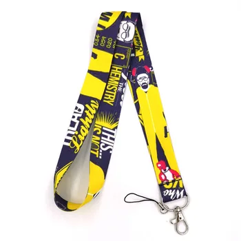 

10pcs Breaking Bad Fashion simple keychain mobile phone neck lanyard key ID card mobile phone USB key lanyard