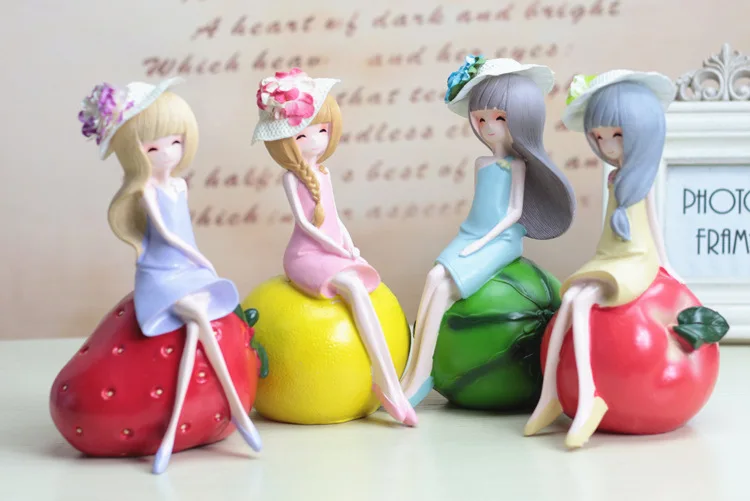 Creative Resin Decorations Zakka Grocery Gift GIRL'S Coin Bank Fresh Color Fruit Savings Bank Gift