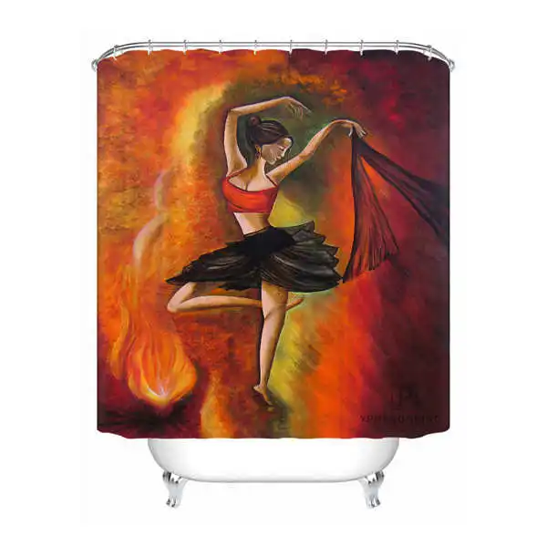 Shower Curtain Пользовательские Водонепроницаемый душ Шторы индийских богов@ 01 печатные Ванная комната Декор различные размеры#180324-01-14 - Цвет: Shower Curtain