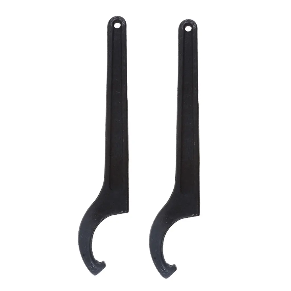 2 Pieces Heavy Duty Motorcycle Shock Adjustment Tool Metal Spanner Hook Wrench 45-52mm 1.8 to 2 inches