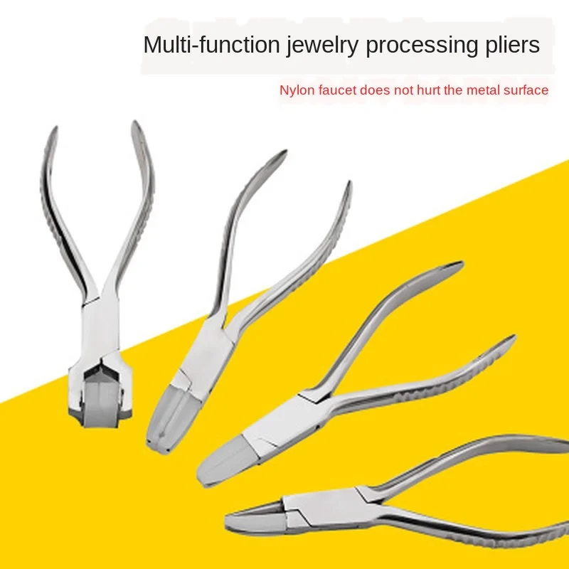 

Stainless Steel Nylon Flat-nose Pliers Needle-nose Plastic Pliers DIY Jewelry Making Winding Manual Pliers Cutting Pliers