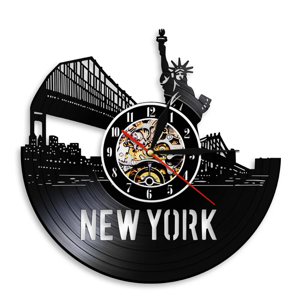 NewYorkCityscapeContemporaryExclusiveWallClockWallDecorNYC
