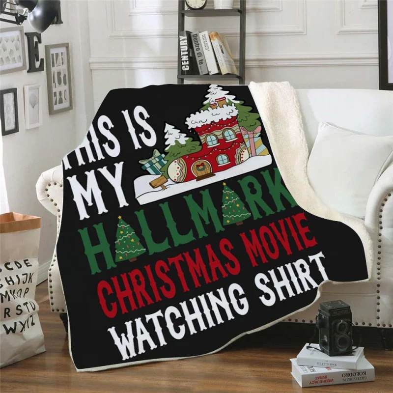 

Double-Sided Super Soft Cozy Warm Plush Throws For Adults Children Home Decorations Christmas Movie Watching Blanket