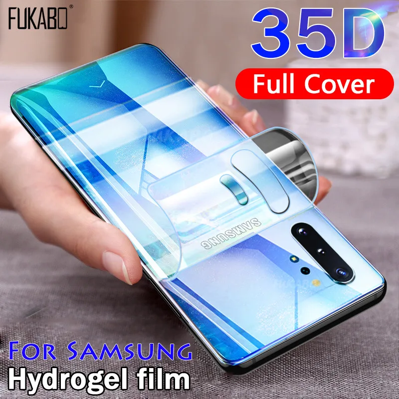 

35D Full Cover Hydrogel Film For Samsung A50 A70 A10 A40 A20 A60 A30 A80 A90 Note 9 10 Plus Screen Protector Back Film Not Glass