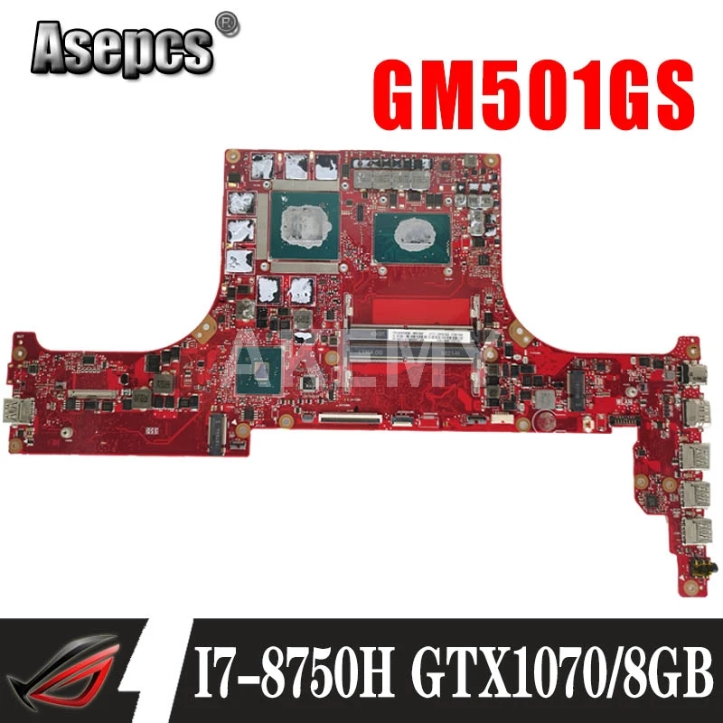 Akemy GM501GS материнская плата для ASUS ROG Zephyrus M GM501GM GX531G Laotop I7-8750H CPU GTX 1070/8GB GPU | Компьютеры