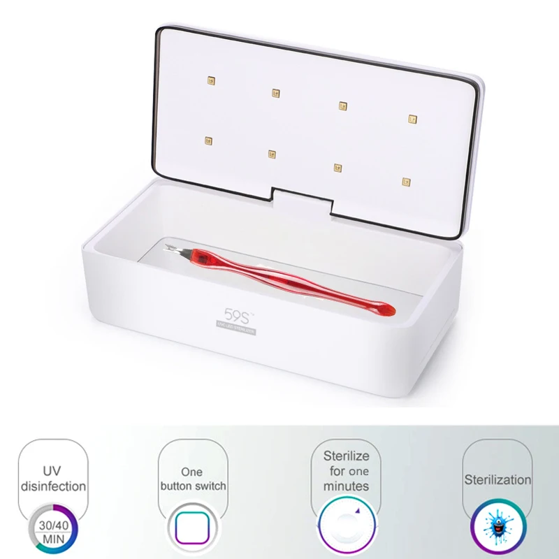 Günstig UV Sterilisator Box Schönheit Werkzeuge Sterilisator Lagerung Box Tragbare Desinfektion Box für Salon Nail art Werkzeuge
