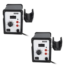 868D 700 Вт Цифровой дисплей Антистатическая паяльная станция горячего воздуха с 5 насадками заземляющий провод пинцет