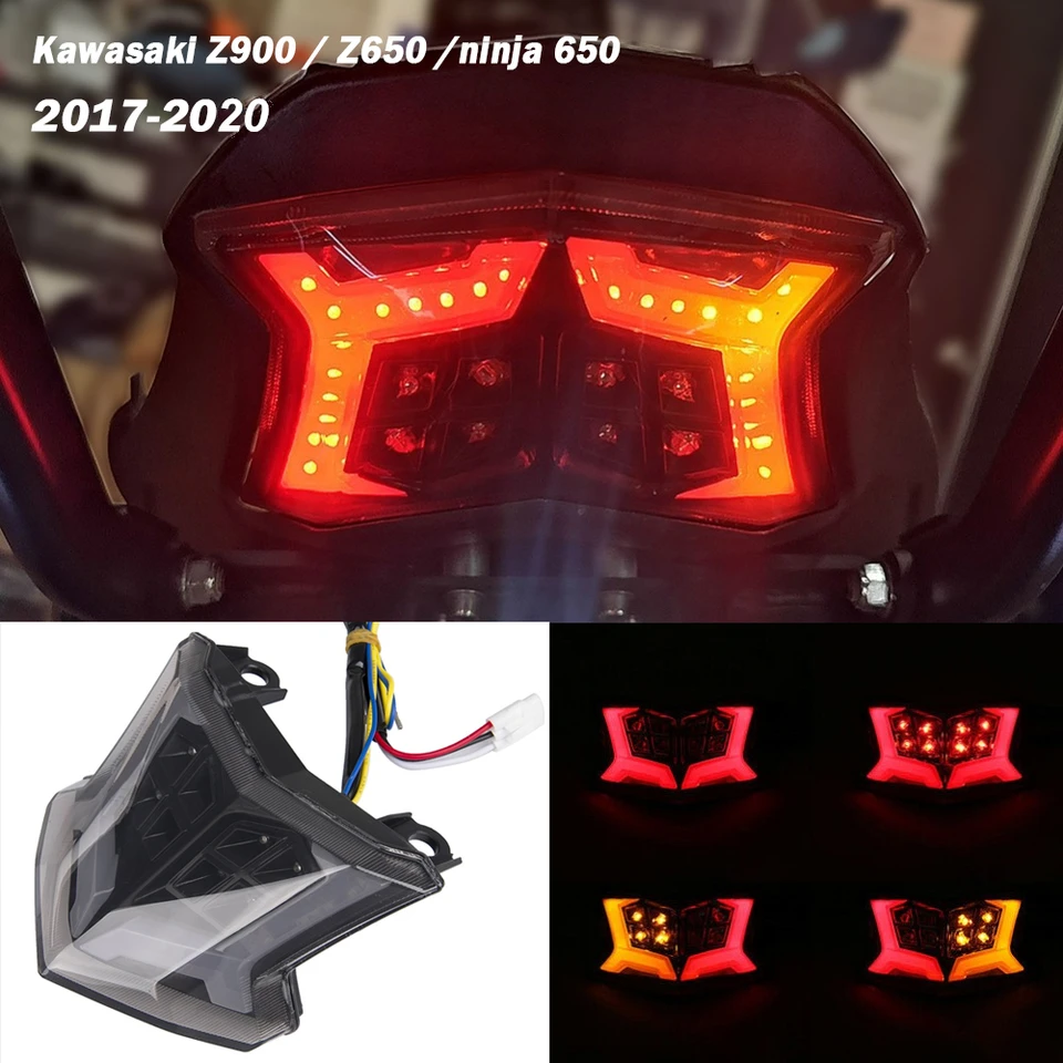 Motorcycle & Indicators Tail Brake Signal Light Integrated For Kawasaki Z900 NINJA650 ABS 17-20 Motors