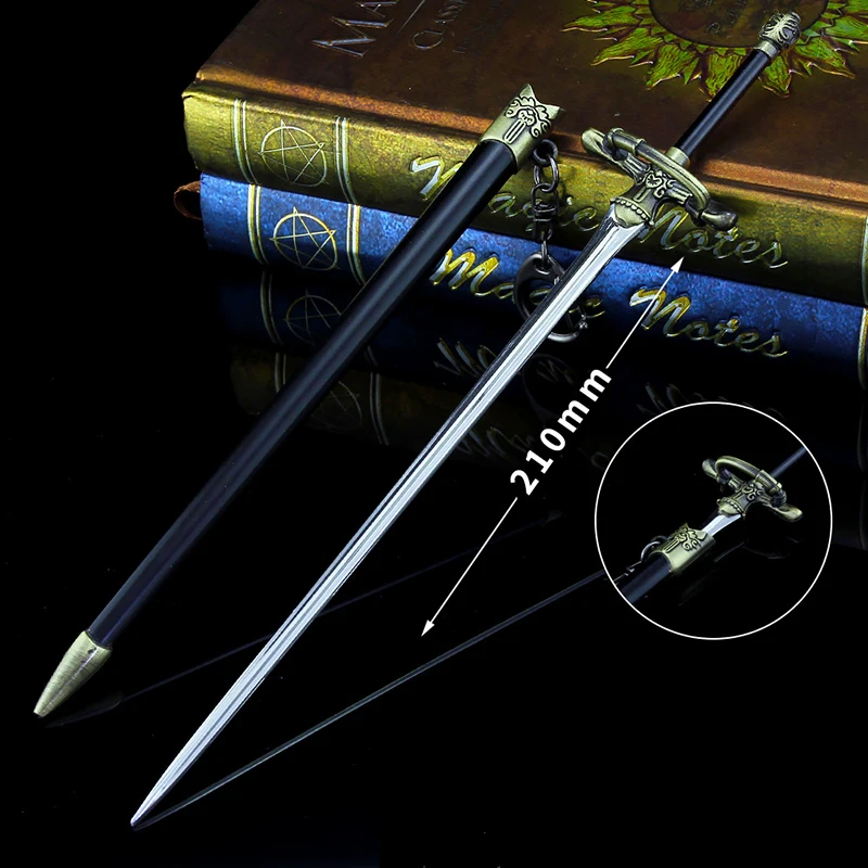 22 см Игра престолов диревольф имеет меч Longclaw Металлическая Модель Коллекция игрушек для детей Подарки - Цвет: Зеленый