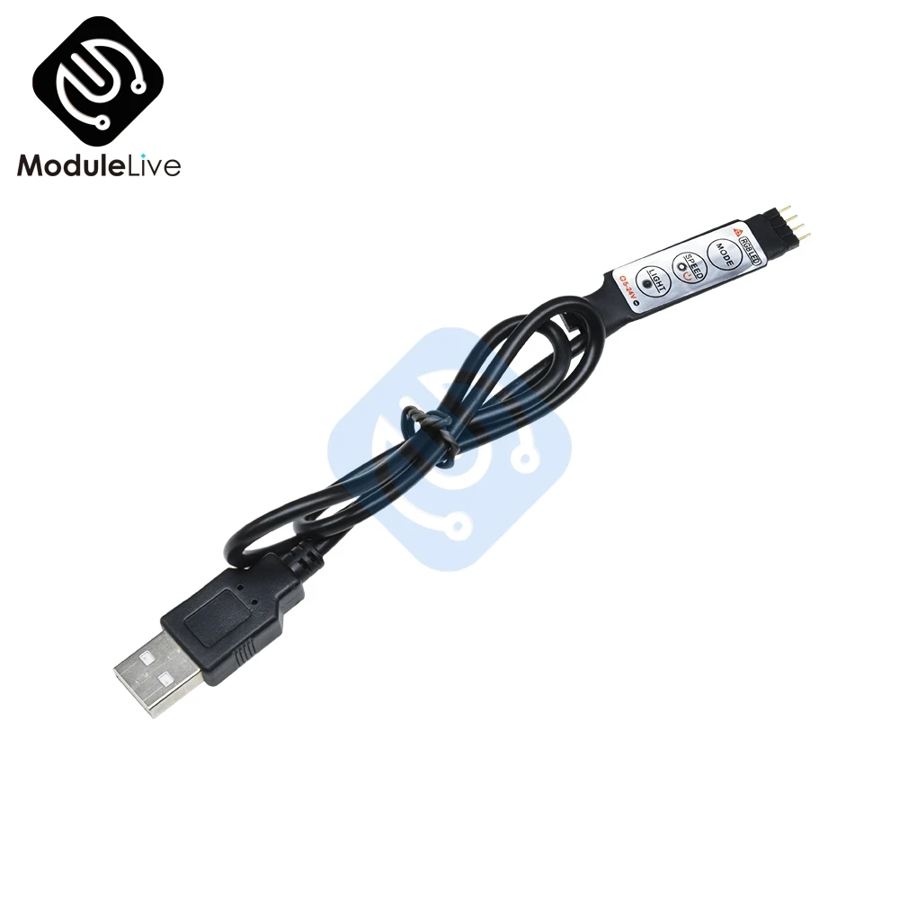 DC 5V 12V RGB контроллер USB ИК RF Wi-Fi и дистанционным управлением Беспроводной USB Светодиодные ленты света 3/17/24 клавиши для RGB SMD 3528 5050 Светодиодные ленты инструменты