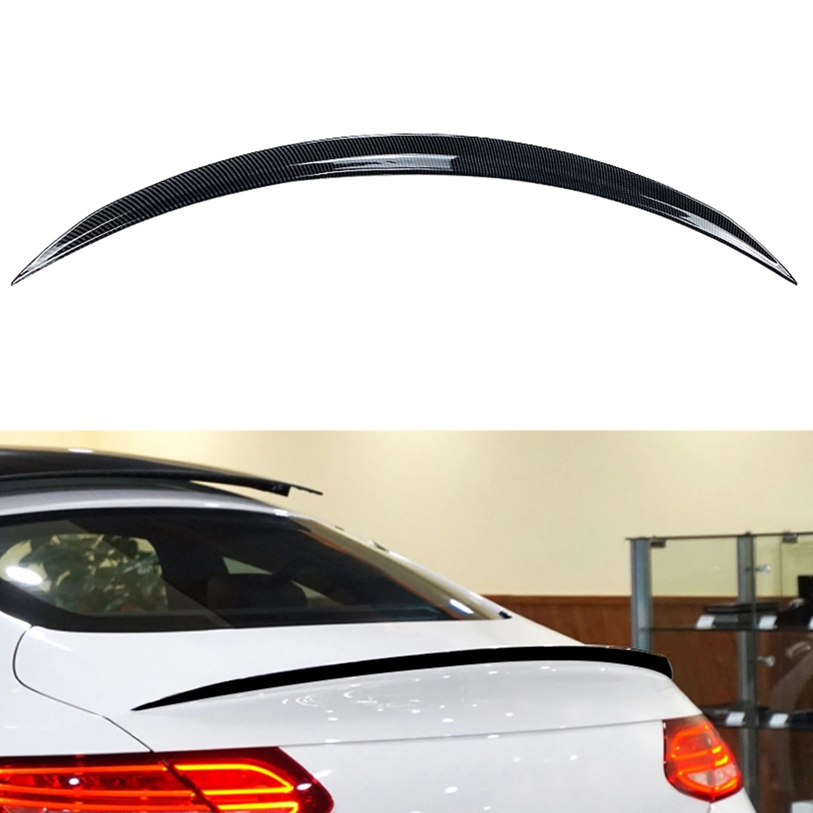 Задний спойлер для Mercedes Benz C Coupe C205 2 двери 2015-2021 AMG задний крыло из углеродного