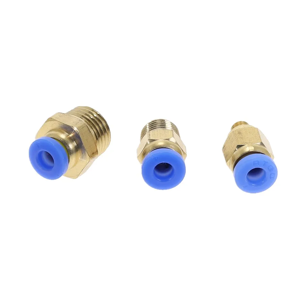 10 шт. пневматические фитинги PC4-M5 M6/01 02 03 разъем PC4 наружная резьба-M5 M6 1/8 1/4 3/8 к трубке трубчатая штанга толкателя прямой связи