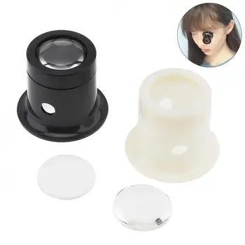 

Portable 5X 10X Wearable Resin Monocular Glass Watch Repair Eyepiece Magnifier Set with Steel Ring and Lens for Repairing