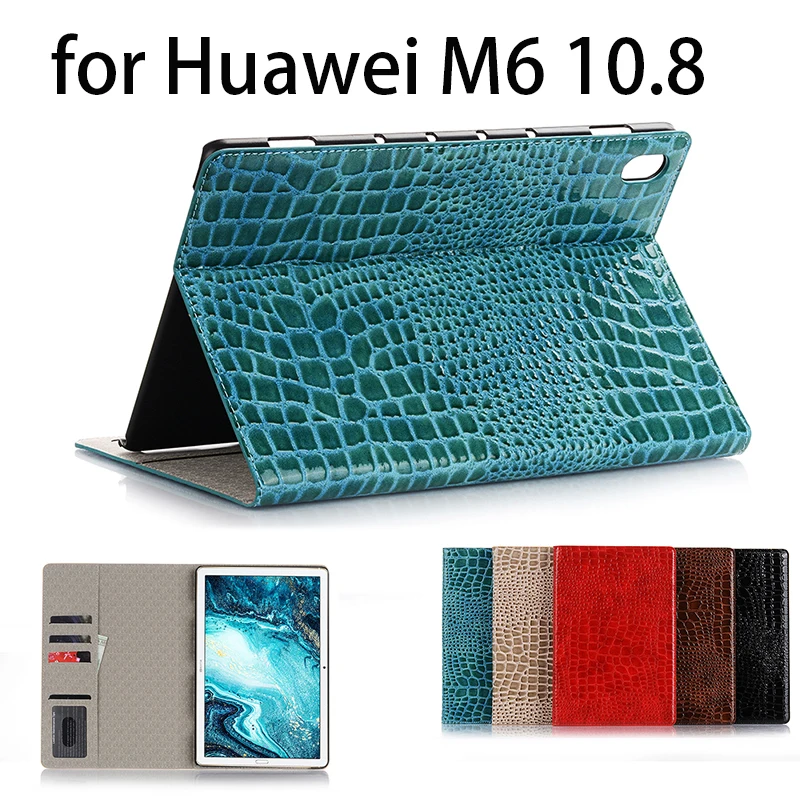 Чехол книжка из крокодиловой кожи для Huawei Mediapad M6 10 8 дюйма с