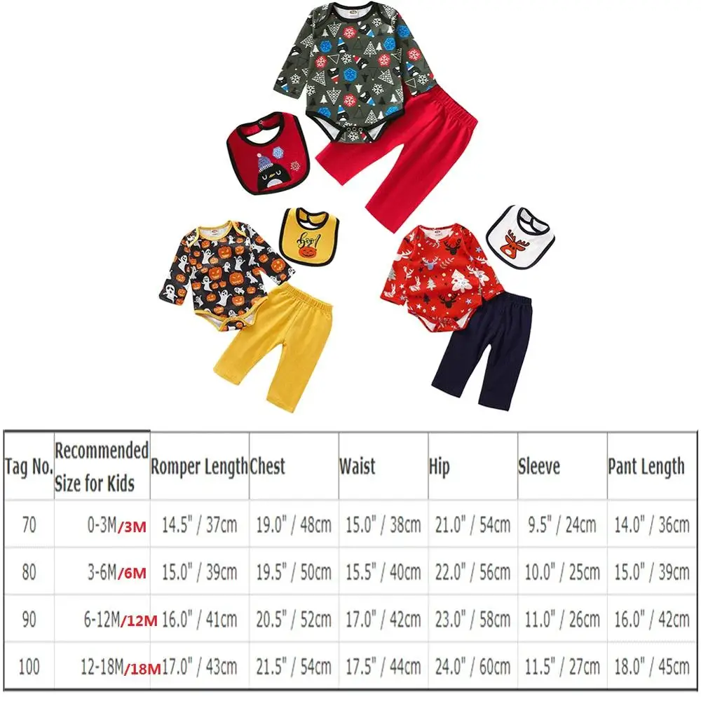 Baby Girls Halloween Christmas Clothes Girl Baby Newborn Birthday Cake Smash Outfit Cute Printed Long Sleeve Baby Autumn Clothes
