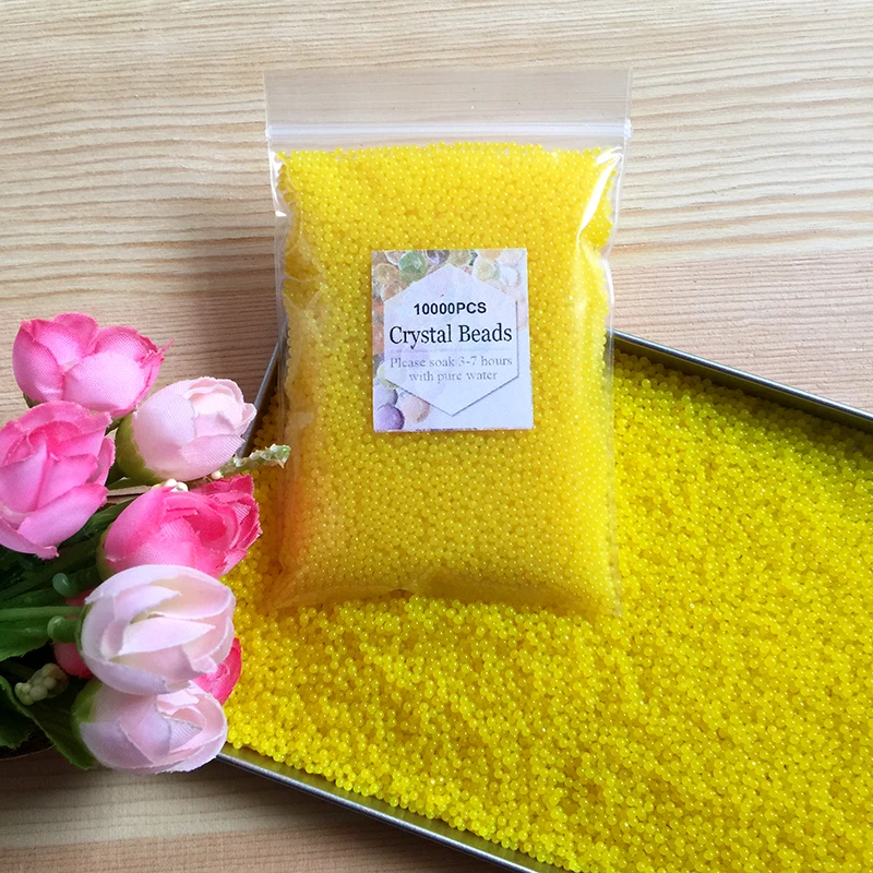 Crystal Soil 10000pcs/bag Crystal Soil Hydrogel Gel Polymer Water Beads orbiz Flower/Wedding/Decoration Growing Water Balls Big Home Decor