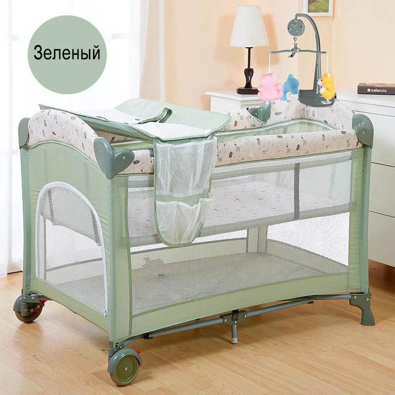 Coolbaby детская кровать с забором кроватка высокого качества складная легко носить