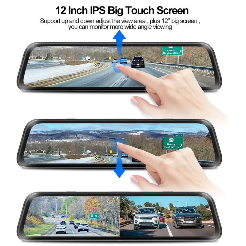 Автомобильный видеорегистратор Anstar 2019 12 &quotс зеркалом заднего вида FHD 2650*1440