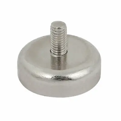 

50LB Hanging Capacity 25mm Dia Round Base Magnet w M5x9mm Male Thread
