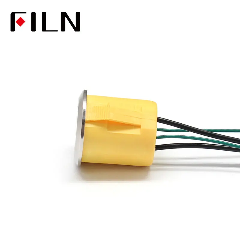 16 мм 6 V 12 V 110 V 220 V светодиодный Выключатель без фиксации латунь Никель плиты вандалоустойчивая водонепроницаемый металлическая кнопка