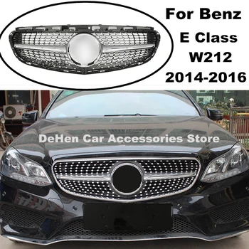 

For Mercedes Benz E Class W212 2014-2016 Diamond Front Grille Mesh Plastic Grille Replacement Front Bumper Grill E250 E350 YJ