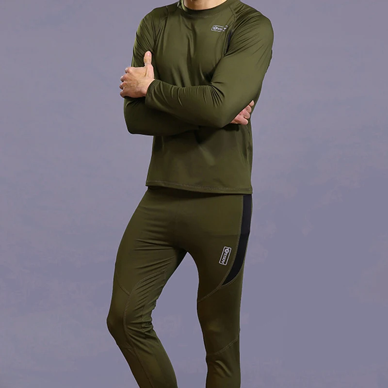 Новые наборы термобелья для мужчин зимнее термобелье с длинным рукавом Длинная