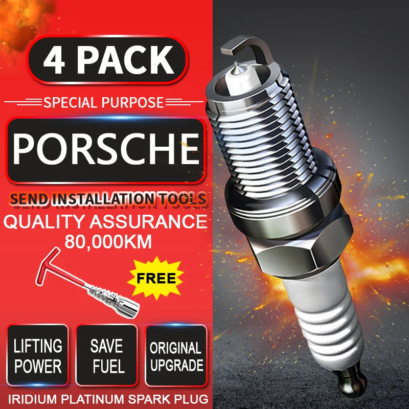 

4pcs Spark Plug Glow Plugs Iraurita Platinum for porsche Cayenne (955/957)4.8T Turbo S 3.6L 4.8L GTS 4.5T S 3.2L Dual Iridium