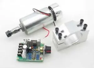 

CNC Spindle 0.3KW Motor & PWM DC speed controller & Mount bracket set engraving