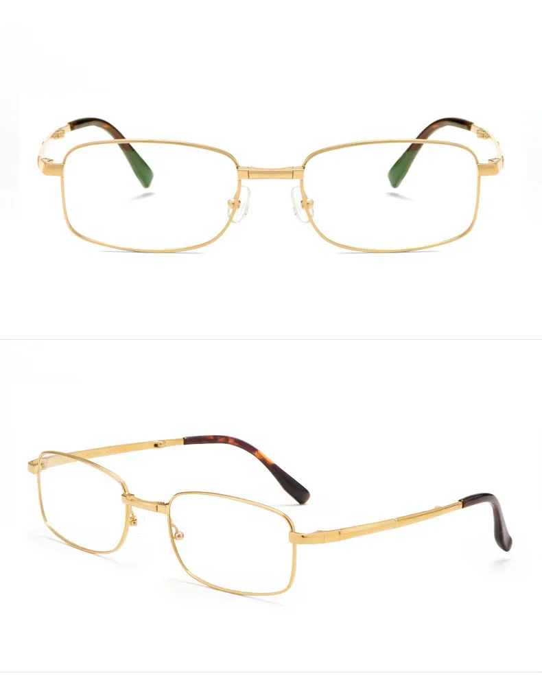 Pure Titanium Fold Women Glasses FrameTransparent Spectacle Men Myopia Optical Female Eyeglasses Frame Glasses Without Degree