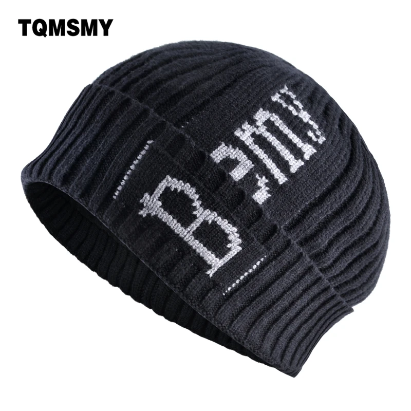 

Double layer Thicken hats for men Knitting wool Beanies letters hip-hop cap Outdoor ski hat women Casual Warm Velvet Bonnet Caps
