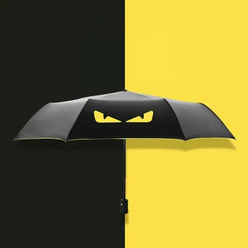 

Mini Cute Devil Windproof 3 Folding Sun Rain Umbrellas Dual-use Women Portable Sunscreen Female Anti-UV Coating Parasol Umbrella