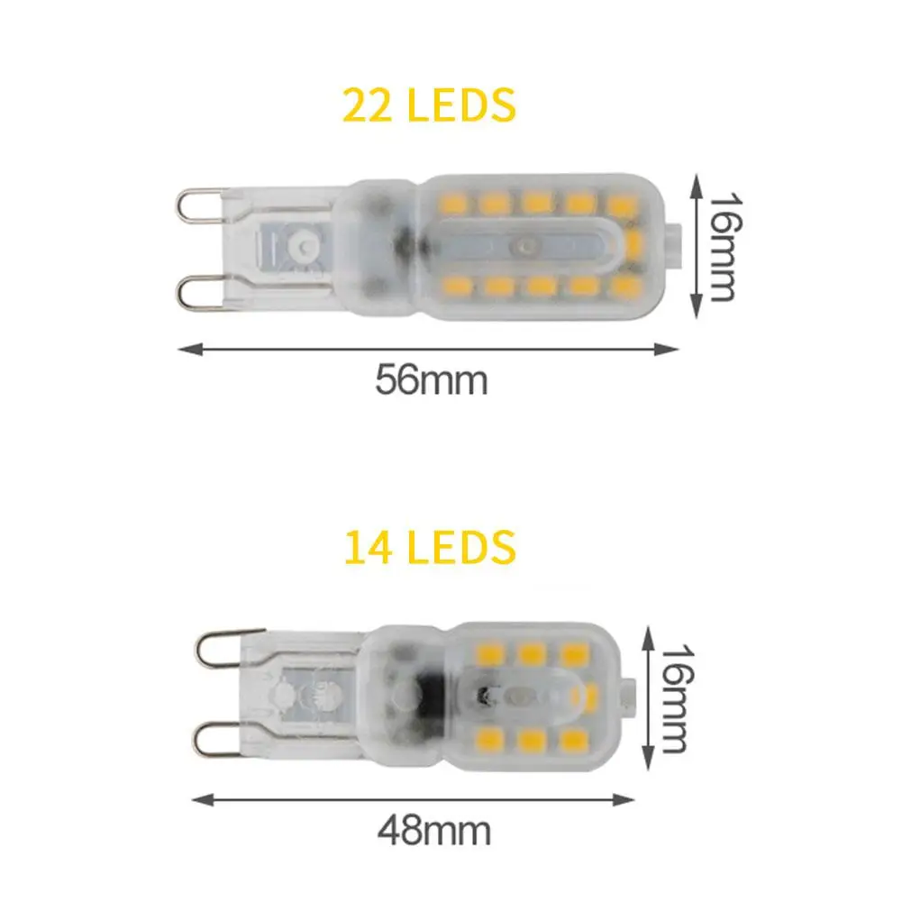 14/22 LED G9 Corn Light Energy Saving Lighting Decorative Bulb 3W 5W 220V SMD2835 LED G9 Lamp Bulb for Living room Bedroom